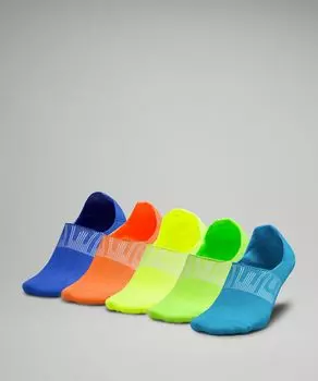 Мужские носки Power Stride No Show с активным сцеплением 5 шт Lululemon, бирюзовый