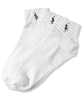 Мужские носки Ralph Lauren, комплект из 3 спортивных четвертей Polo Ralph Lauren