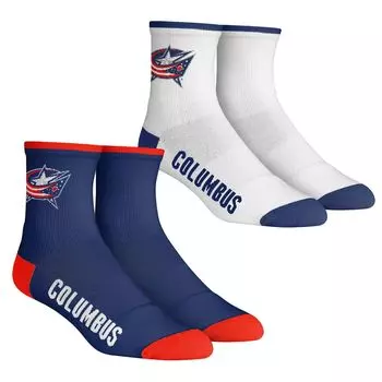 Мужские носки Rock Em Columbus Blue Jackets Core Team, комплект из 2 носков длиной четверть длины