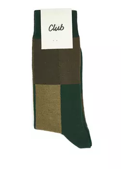 Мужские носки с блочным узором Beymen Club, хаки