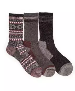 Мужские носки с фиксатором тепла для походов (3 шт.) MUK LUKS, мультиколор