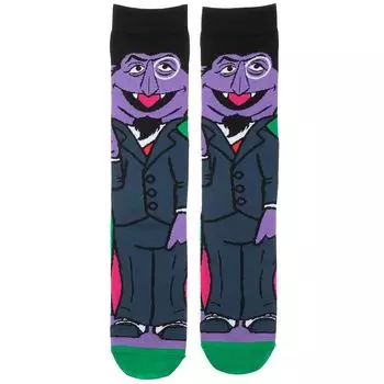 Мужские носки с надписью «Улица Сезам» Count Von Count Crew Licensed Character