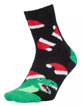 Мужские носки с праздничным мыском Northeast Outfitters Cozy Cabin Icon, цвет Black Dino