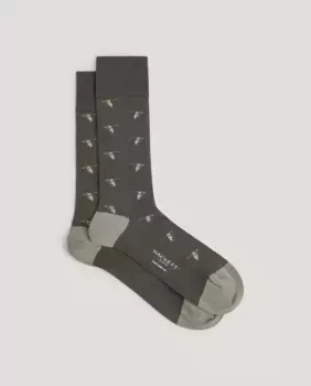 Мужские носки с жаккардовым принтом утки Hackett, темно-зеленый