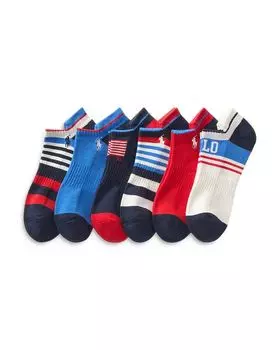 Мужские носки USA Low Cut Tab, 6 пар Polo Ralph Lauren, мультиколор