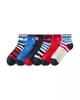 Мужские носки USA Quarter, набор из 6 пар Polo Ralph Lauren, мультиколор