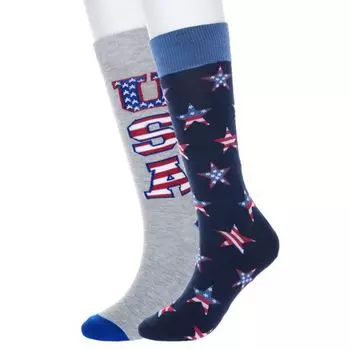 Мужские носки в американском стиле, 2 пары Twisted Toes, цвет red stars usa