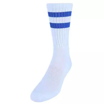 Мужские носки в полоску (3 пары) CTM, цвет white with royal blue stripes