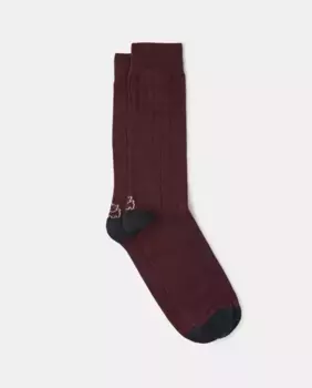 Мужские носки в рубчик с контрастной внутренней частью Kiff-Kiff, бордовый