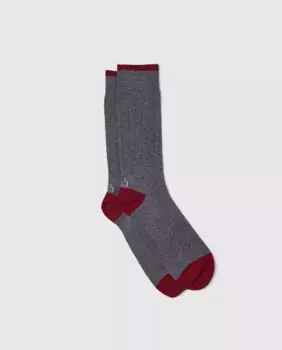 Мужские носки в рубчик с контрастной внутренней частью Kiff-Kiff, темно-серый