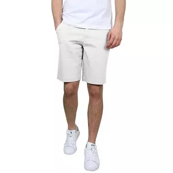 Мужские облегающие эластичные шорты чинос с плоским передом и 5 карманами Galaxy 10,5 дюйма Galaxy by Harvic, белый