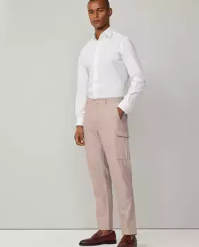 Мужские облегающие брюки-карго из эластичной ткани Hackett, бежевый