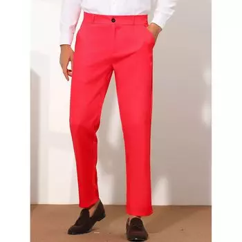 Мужские облегающие брюки с плоской передней частью, однотонные узкие деловые брюки Lars Amadeus