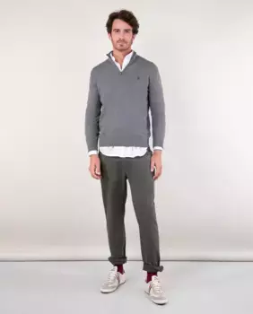 Мужские облегающие брюки с пятью карманами из твила El Ganso, цвет Caqui