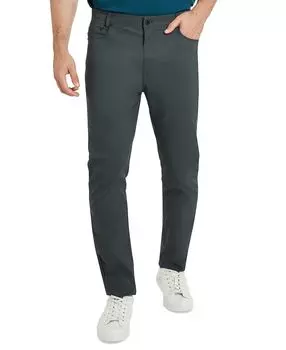 Мужские облегающие брюки tech с 5 карманами Kenneth Cole, серый