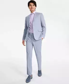 Мужские облегающие костюмы с эффектом растяжки Nick Graham, синий