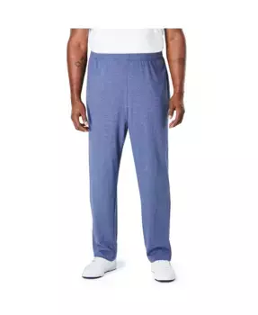 Мужские облегченные джерси спортивные штаны с открытым низом KingSize, синий