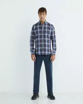 Мужские обычные спортивные рубашки Miguel Bellido, синий