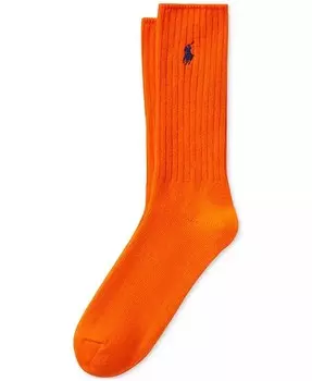 Мужские одинарные классические носки Crew Polo Ralph Lauren, оранжевый