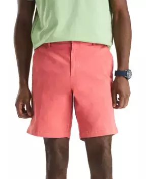 Мужские однотонные эластичные шорты из твила Deck длиной 8,5 дюймов Nautica, красный