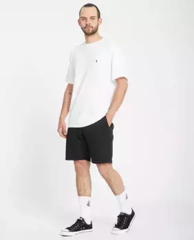 Мужские однотонные бермуды в стиле чинос Volcom, черный