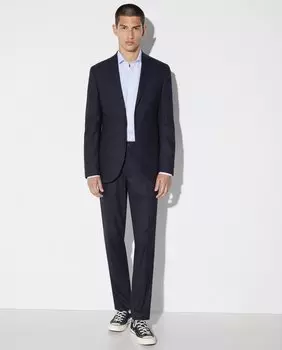 Мужские однотонные брюки Easy Wear, темно-синий