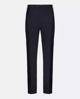 Мужские однотонные фланелевые брюки стрейч темно-синего цвета Mirto