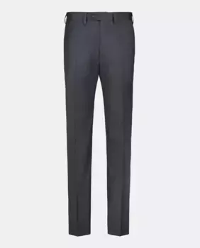 Мужские однотонные фланелевые брюки стрейч темно-синего цвета Mirto, темно-серый