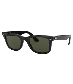 Мужские однотонные классические солнцезащитные очки Ray-Ban Wayfarer, черный