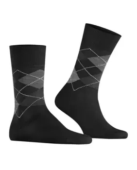 Мужские однотонные короткие носки на плоской подошве, один размер Burlington, черный