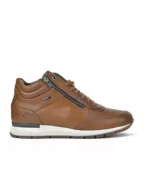 Мужские однотонные кожаные ботильоны на молнии Kangaroos, коричневый