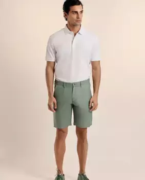 Мужские однотонные льняные шорты-бермуды Valecuatro, зеленый