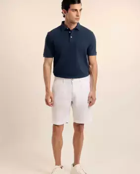 Мужские однотонные льняные шорты-бермуды Valecuatro, белый