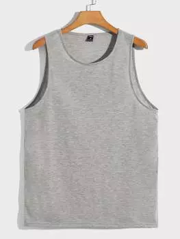 Мужские однотонные майки Manfinity Basics, светло-серый