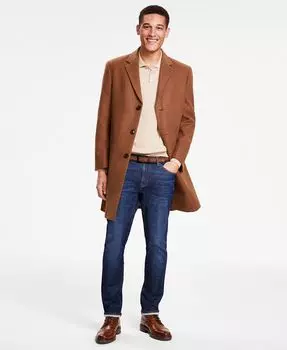 Мужские однотонные пальто классического кроя Kenneth Cole Reaction, коричневый