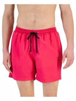 Мужские однотонные плавки из полиэстера Club Room, цвет pink peacock