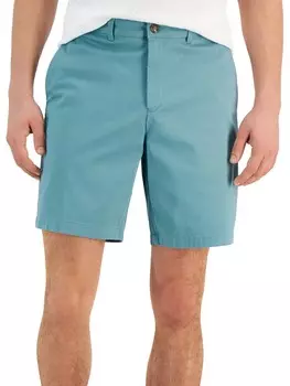 Мужские однотонные повседневные шорты с плоской передней частью Alfani, цвет Oil Blue