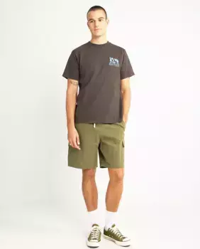 Мужские однотонные шорты Cargo Jam с завязками Rhythm, зеленый