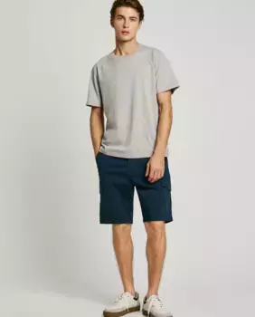 Мужские однотонные шорты-карго стандартного кроя Pepe Jeans, тёмно-синий