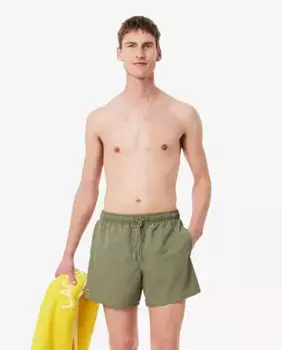 Мужские однотонные синие шорты-бермуды для плавания Lacoste, хаки
