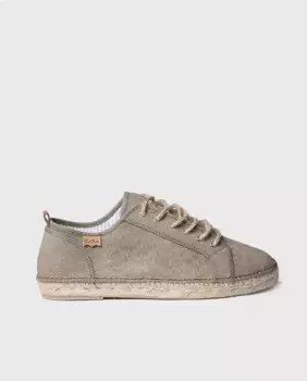 Мужские однотонные тканевые эспадрильи на шнуровке Toni Pons, цвет Kaki