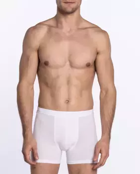 Мужские однотонные трикотажные боксерские шорты Punto Blanco, белый