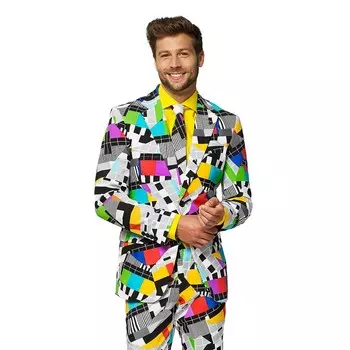Мужские OppoКостюмы Slim-Fit, новинка, комплект из костюма и галстука OppoSuits, цвет Testival