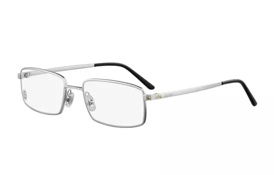 Мужские оправы для очков CARTIER Core Range Metal неправильной формы, серебристые
