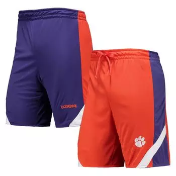 Мужские оранжево-фиолетовые двусторонние шорты Clemson Tigers Am I Wrong Colosseum