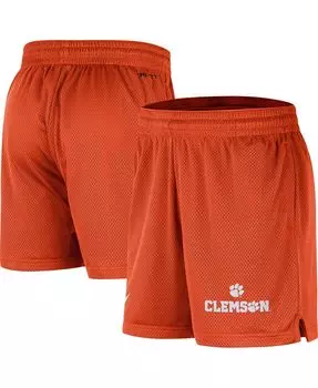 Мужские оранжевые шорты Clemson Tigers Performance в сетку Nike