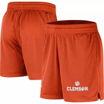 Мужские оранжевые шорты Clemson Tigers Performance в сетку Nike