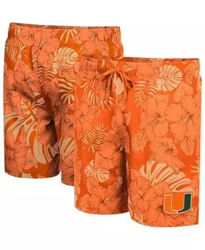 Мужские оранжевые шорты для плавания miami hurricanes the dude Colosseum