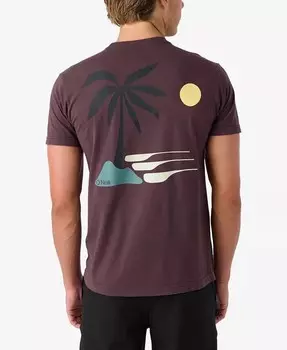 Мужские оригинальные футболки с рисунком Palm Island O'Neill, фиолетовый