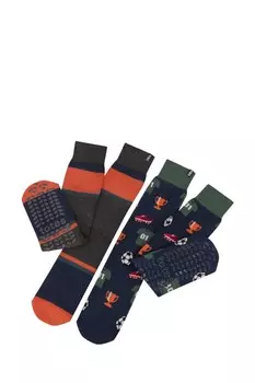 Мужские оригинальные носки тапочки, 2 пары Totes, синий